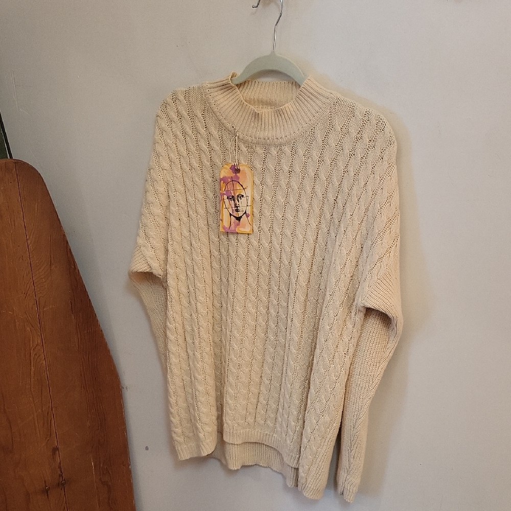 Mixit  Beige Mockneck Sweater